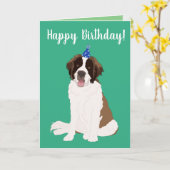 Individualisierbarer Heiliger Bernard Geburtstag Karte (Gelbe Blume)