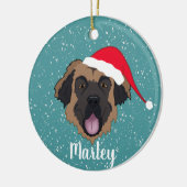 Individualisierbarer Leonberger Keramik Ornament (Links)