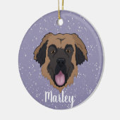 Individualisierbarer Leonberger Keramik Ornament (Links)