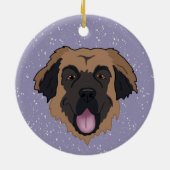 Individualisierbarer Leonberger Keramik Ornament (Hinten)