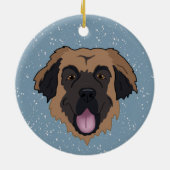 Individualisierbarer Leonberger Keramik Ornament (Hinten)