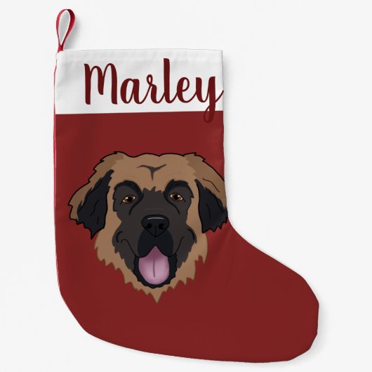 Individualisierbarer Leonberger Kleiner Weihnachtsstrumpf (Vorderseite)