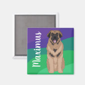 Individualisierbarer Leonberger Magnet (Vorderseite/Rückseite)