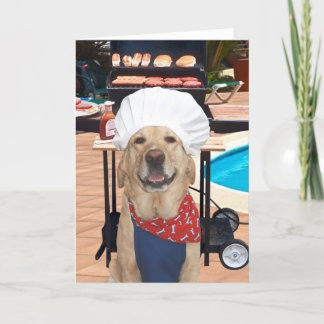 Individualisierbarer lustiger Hund/Gelbe Labrador Karte