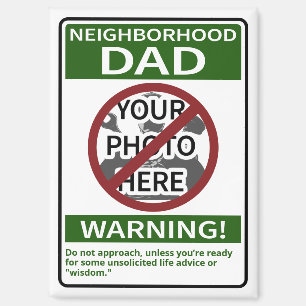 Individualisierbarer Nachbarschafts-Vater signiere Magnet