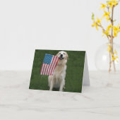 Individualisierbarer Patriotikhund Karte (Gelbe Blume)