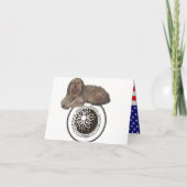 Individualisierbarer Patriotikhund Karte (Rückseite)