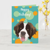 Individualisierbarer Saint Bernard Karte (Gelbe Blume)