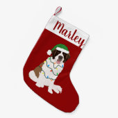 Individualisierbarer Saint Bernard Kleiner Weihnachtsstrumpf (Vorderansicht (hängend))