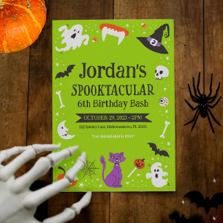 Individualisierbarer Spooktacular Geburtstagsbash Einladung