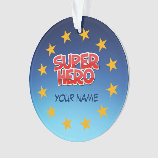 Individualisierbarer Superheld Ornament (Vorderseite)