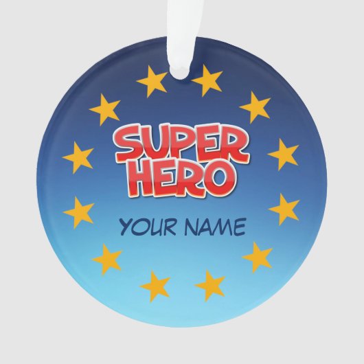 Individualisierbarer Superheld Ornament (Vorderseite)