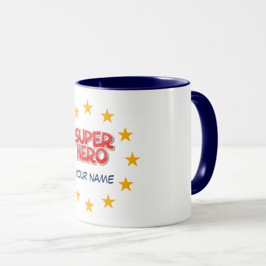 Individualisierbarer Superheld Tasse (VorderseiteRechts)