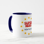 Individualisierbarer Superheld Tasse (Vorderseite Links)