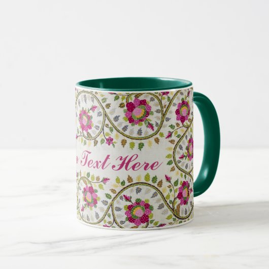 Individualisierbarer Text, Peonies Pattern, Willia Tasse (VorderseiteRechts)