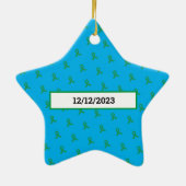 Individualisierbarer Transplantatspender Star Keramik Ornament (Hinten)