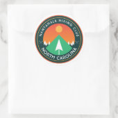 individualisierbarer Wanderklub Bergpflaster klass Runder Aufkleber (Tasche)