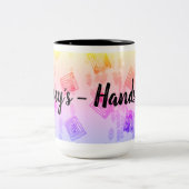 Individualisierbares abstraktes Design in lebhafte Zweifarbige Tasse (Mittel)