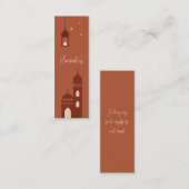 Individualisierbares Boho Islamic Ramadan Mini Les Telefonnummerkarte (Vorne/Hinten)