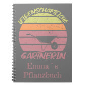 Individualisierbares Design Gärtnerin Notizblock (Vorderseite)