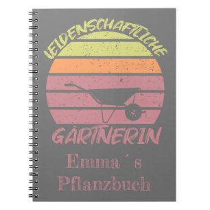Individualisierbares Design Gärtnerin Notizblock