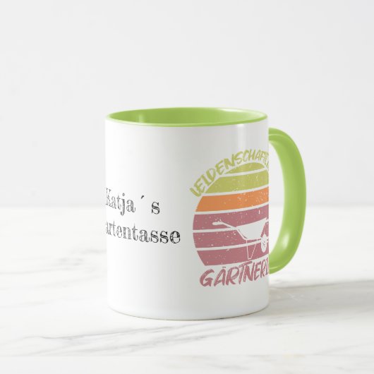 individualisierbares Design Gärtnerin Tasse (VorderseiteRechts)
