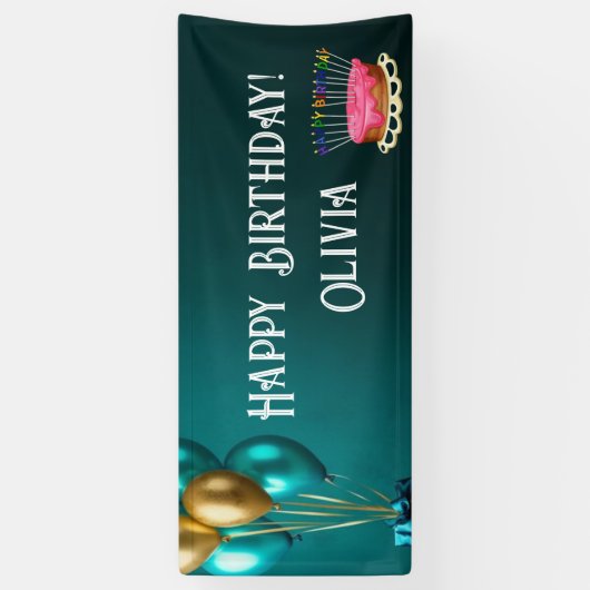 individualisierbares Happy Birthday Banner 1 (Vertikal)