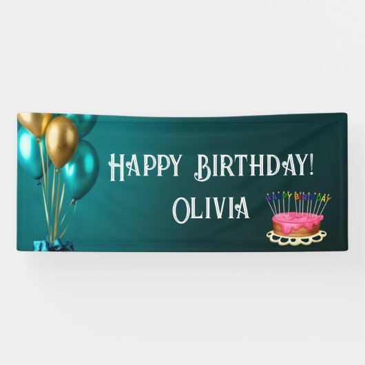 individualisierbares Happy Birthday Banner 1 (Horizontal)