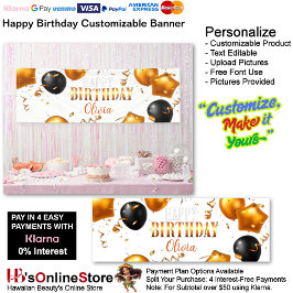 individualisierbares Happy Birthday Banner 3