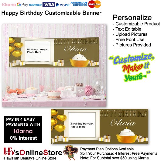 individualisierbares Happy Birthday Banner 5
