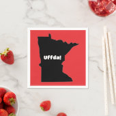 Individualisierbares Papier Napkin, Minnesota, Uff Serviette (Beispiel)