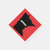 Individualisierbares Papier Napkin, Minnesota, Uff Serviette (Ecke)