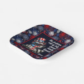 Individualisierbares Patriotisches Raccoon 4. Juli Pappteller (Gewinkelt)