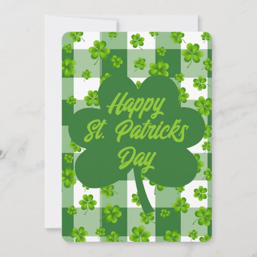 Individualisierbares St. Patrick's Day Kleeblatt Feiertagskarte (Vorderseite)