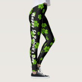 Individualisierbares St. Patrick's Day Kleeblatt Leggings (Rechts)