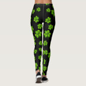 Individualisierbares St. Patrick's Day Kleeblatt Leggings (Rückseite)