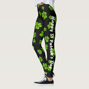 Individualisierbares St. Patrick's Day Kleeblatt Leggings