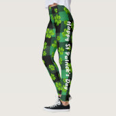 Individualisierbares St. Patrick's Day Kleeblatt Leggings (Links)