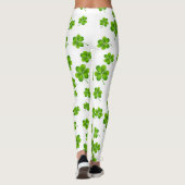 Individualisierbares St. Patrick's Day Kleeblatt Leggings (Rückseite)