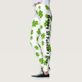 Individualisierbares St. Patrick's Day Kleeblatt Leggings (Links)