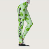 Individualisierbares St. Patrick's Day Kleeblatt Leggings (Rechts)