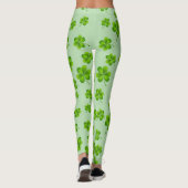 Individualisierbares St. Patrick's Day Kleeblatt Leggings (Rückseite)