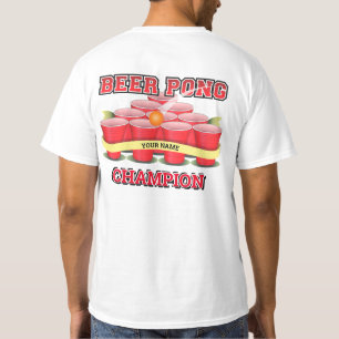 Individualisiere Beer Pong Champion Cups Pong Ball T-Shirt