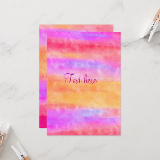 Individualisieren der Einladung von mehrfarbigen W (Vorderseite/Rückseite Beispiel)