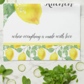 Individualisieren des Lemon-Musters Geschirrtuch (Gefaltet)