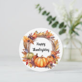 Individualisieren - Erntedank-Rahmen für Aquarellb Feiertagskarte (Stehend Vorderseite)