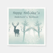 Individualisieren - Hirsch- und Baummuster Serviette (Vorderseite)