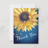 Individualisieren Sie das angepasste Rustikal Blau Dankeskarte (Rückseite)