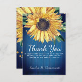 Individualisieren Sie das angepasste Rustikal Blau Dankeskarte (Vorne/Hinten)