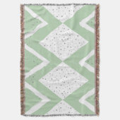 Individualisieren Sie das Green und Gray Zig Zag M Decke (Vorderseite Vertikal)